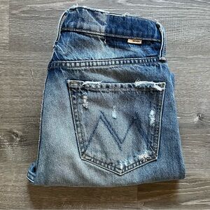 MOTHER Superior The Tomcat Ankle Jeans, “Take Me Even Higher”, Distressed, 28